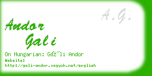 andor gali business card